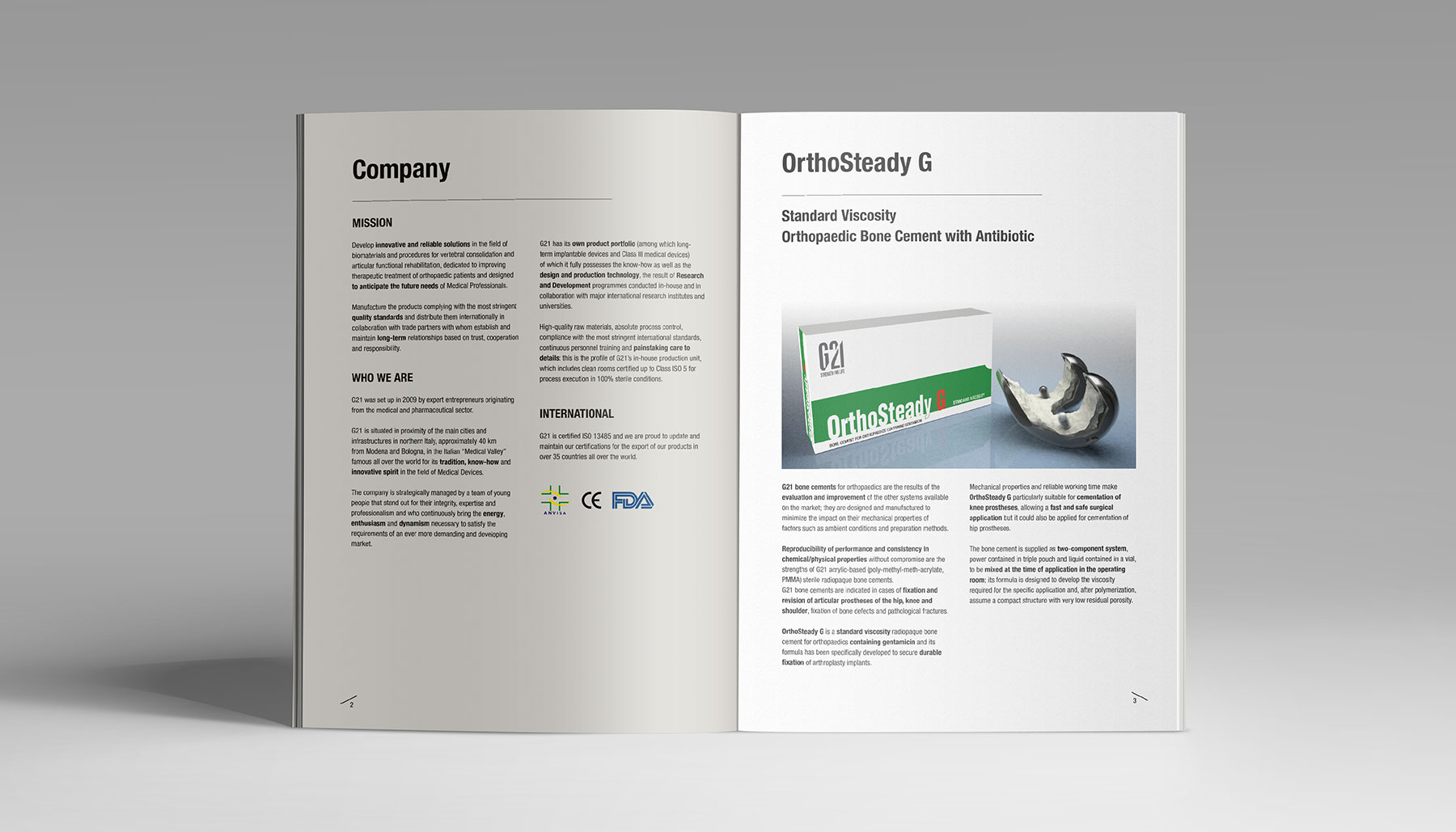 Nuova immagine aziendale brochure G21 | Kora Comunicazione