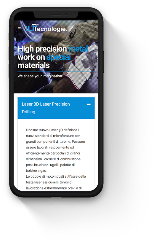 Realizzazione sito mobile ILT Tecnologie | Kora Comunicazione