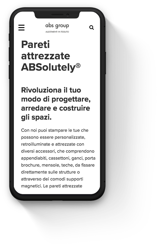 Web identity sito ABS Group | Kora Comunicazione